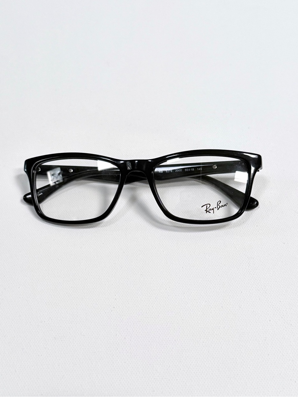 Ray-Ban Men’s Black Rectangular Acetate Glasses